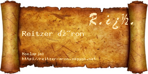 Reitzer Áron névjegykártya